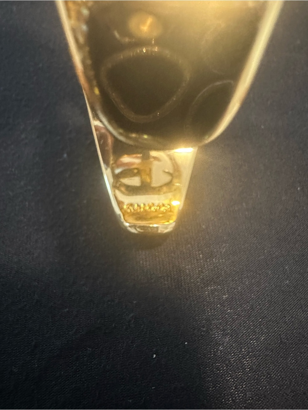 GG Polished Gold Interlocking G Cuff Bracelet - Picture 5 of 8